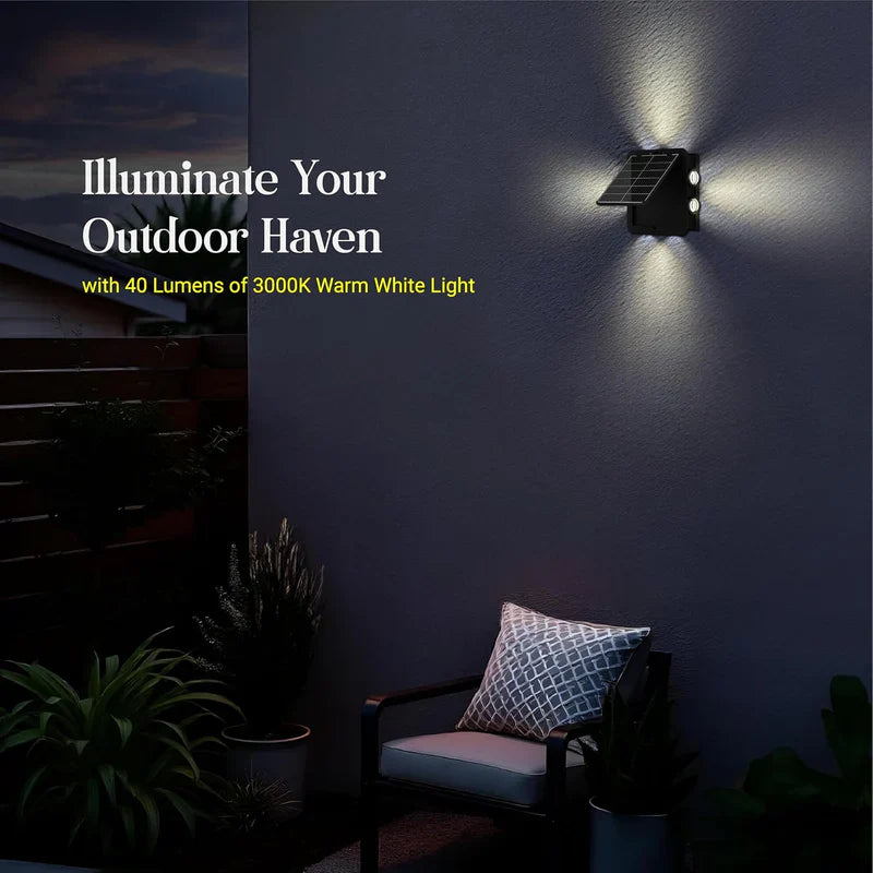 Dylect Eco Solar LED Wall Washer Light (4 Direction Beam Projection)