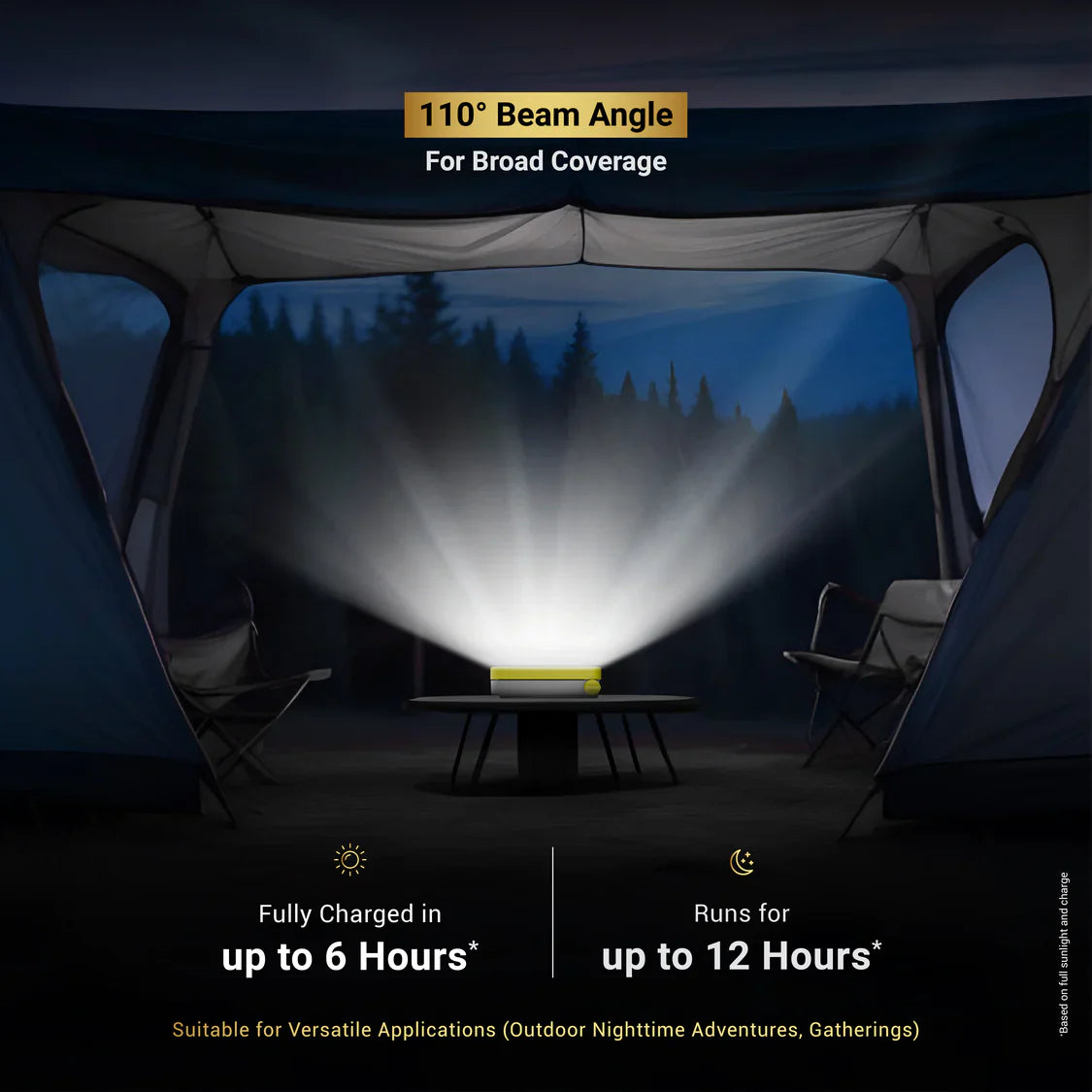 Dylect Luxe Solar Camping Light – Green