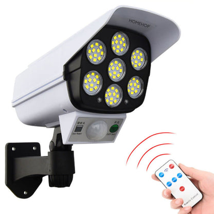 Homehop Solar Light Outdoor 77 Led Motion Sensor Security Camera Shaped Wall Lamp, Waterproof, Rotatable for Home, Outdoor, Garden with Remote Control.(ABS) Size:Pack of 1