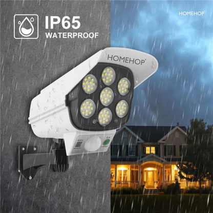 Homehop Solar Light Outdoor 77 Led Motion Sensor Security Camera Shaped Wall Lamp, Waterproof, Rotatable for Home, Outdoor, Garden with Remote Control.(ABS) Size:Pack of 1