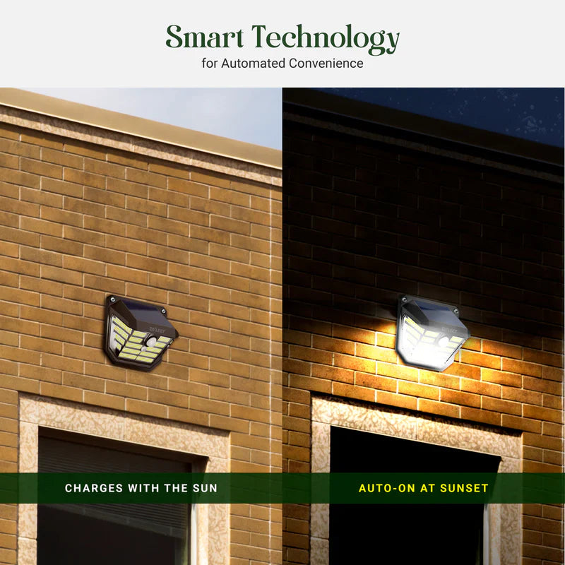 Dylect Eco Solar Wall Sensor Light – Front and Side Illumination (200 Lumen)