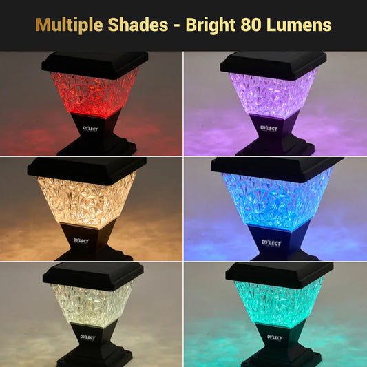 Dylect Luxe Solar Pillar Lamp - Pyramid Shape
