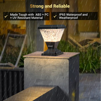 Dylect Luxe Solar Pillar Lamp - Pyramid Shape