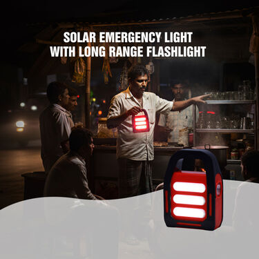Buy Solar Emergency Light With Long Range Flashlight (LL16)... 5 years warranty