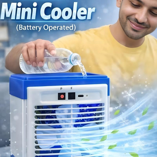 𝐋𝐢𝐦𝐢𝐭𝐞𝐝 𝐓𝐨𝐝𝐚𝐲) Compact Air Cooler with Rechargeable 3-4 Hours Use, USB Cooling with Dual Speed Control, Mini Cooler for Desk & Outdoor Use 𝟏𝟓 𝐘𝐞𝐚𝐫𝐬 𝐖𝐚𝐫𝐫𝐚𝐧𝐭𝐲