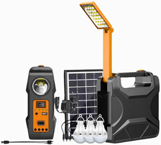 Drumstone 5  Years Warranty) PRO Solar Mini Inverter Set | 3 LED Bulbs | 20000 mAh Battery
☀️ Complete Solar Power Kit
🔋 Charge & Light On-The-Go
🎁 New Year Special 5-Year Warranty
🏕️ Portable & Versatile