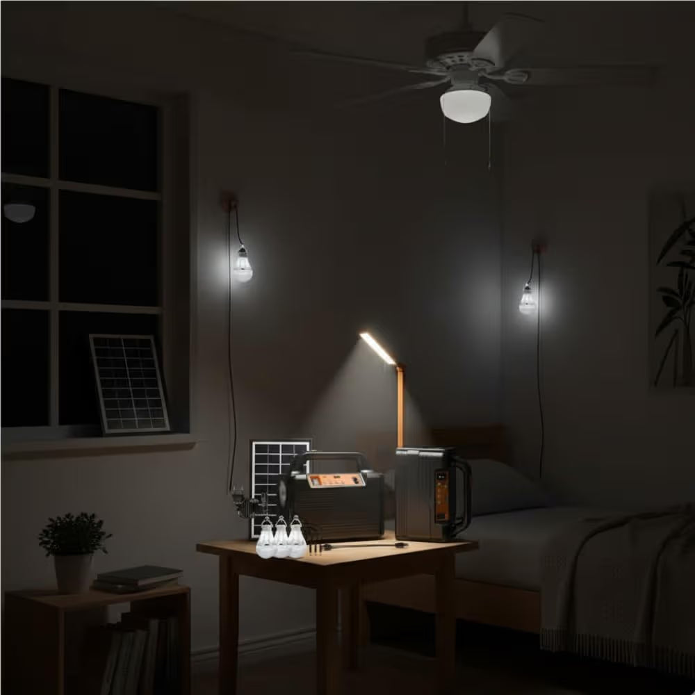 Drumstone 5  Years Warranty) PRO Solar Mini Inverter Set | 3 LED Bulbs | 20000 mAh Battery
☀️ Complete Solar Power Kit
🔋 Charge & Light On-The-Go
🎁 New Year Special 5-Year Warranty
🏕️ Portable & Versatile