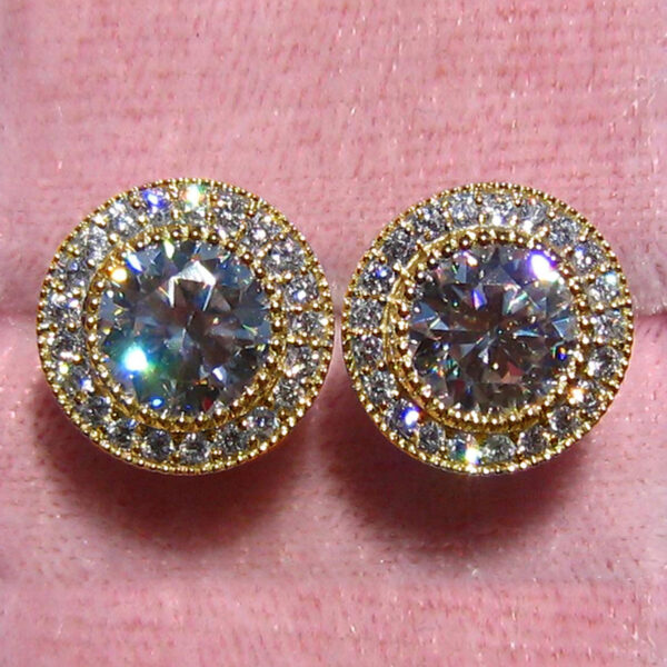 Inlaid Super Round Zircon Full-jeweled Stud Earrings Female - Image 5